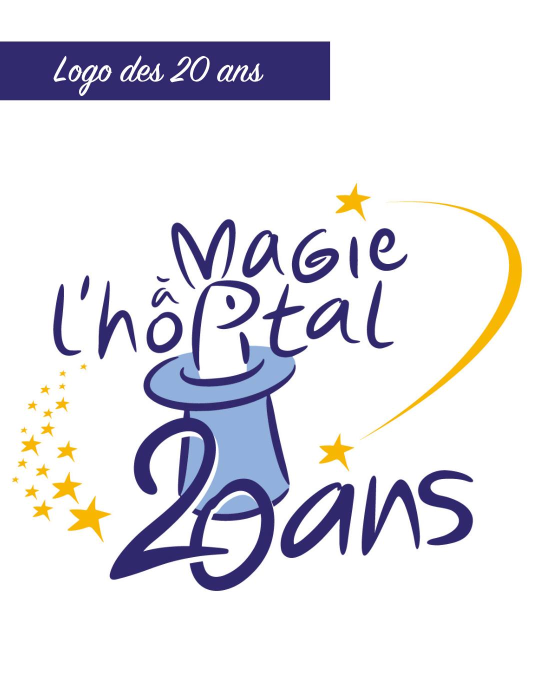 Evolution logo 20 ans Magie à l'hôpital