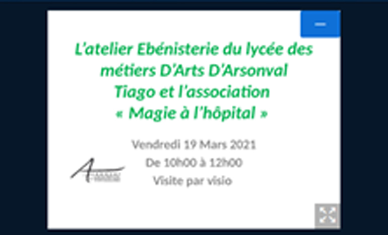 Rêve Tiago métier ébéniste association Magie à l'hôpital