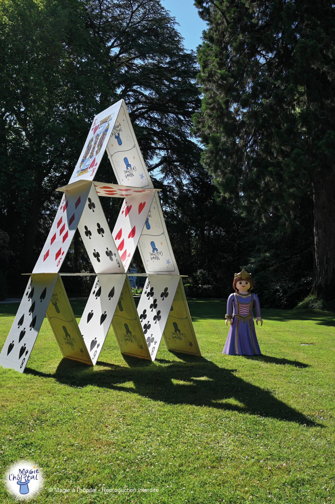 concours château de cartes Château de Chenonceau association Magie à l'hôpital