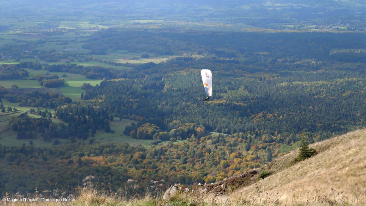 Rêve vol en parapente Vichy association Magie à l'hôpital